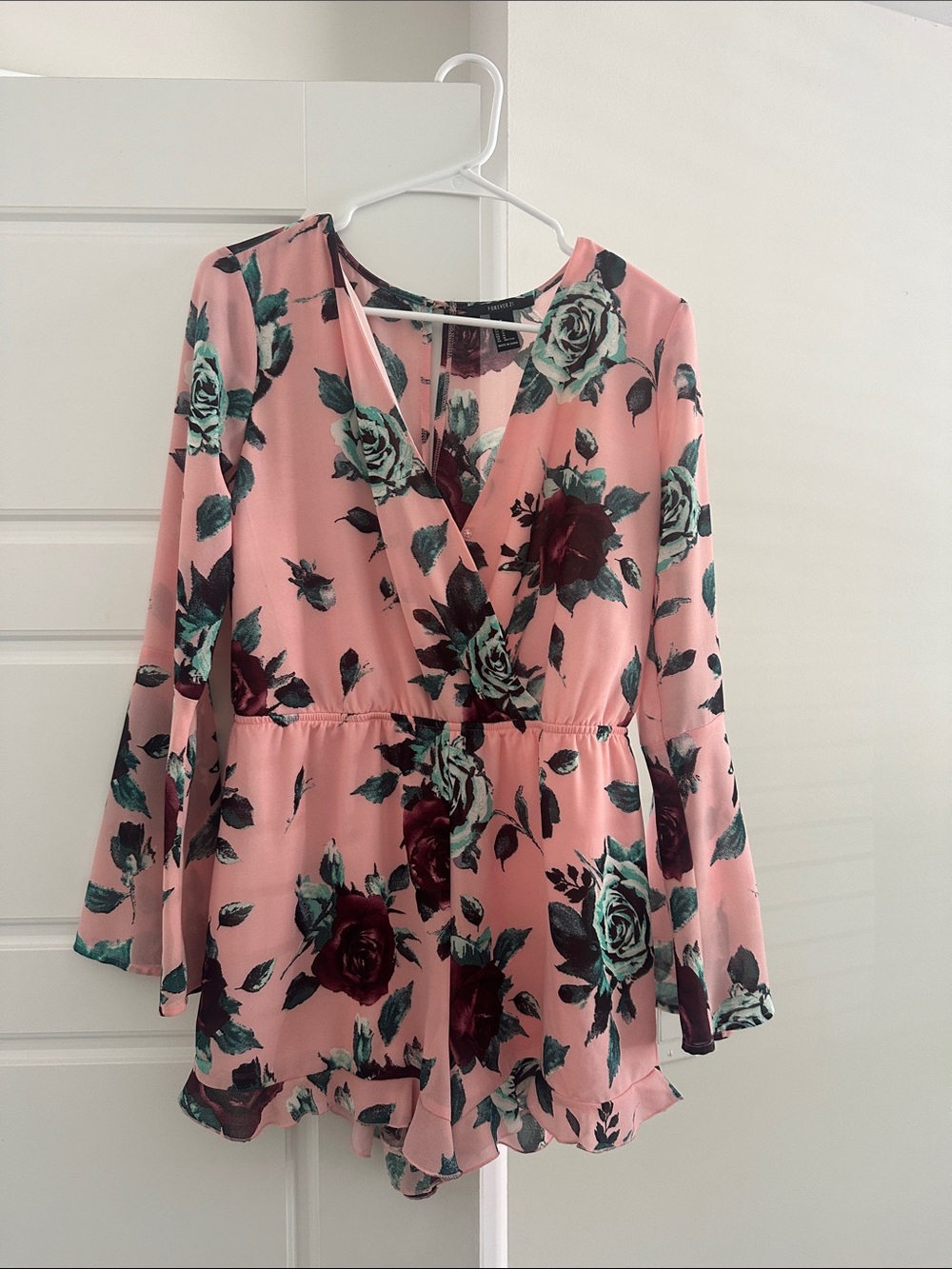 Forever 21 Pink Floral Romper